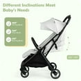 thumbnail image 5 of INFANS Lightweight Baby Stroller, One-Hand Gravity Fold, Compact Travel Stroller for Airplane with Aluminium Frame, Adjustable Backrest and Canopy, Foldable Infant Toddler Stroller, 5 of 10