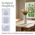 thumbnail image 2 of Flower Vase Clear, Unbreakable Narrow Bud Vase for Single Stem Roses, Shatterproof Plastic Vase for Office Desk White 2.8"L x 2.8"W x 7.9"H, 2 of 6
