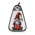 thumbnail image 2 of Red Gnome Heart Hanging Towel Kitchen Hand Towel Bathroom Absorbent Towel Machine Washable Quick Dry Dishcloths, 2 of 6