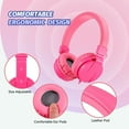 thumbnail image 4 of WIGACH Kids Headphones for Boys Girls - Child Student Headset Wired Plug Toddler Earphones School Teen on Ear for Computer | Laptop | Plane Travel | Game, PINK, 4 of 6