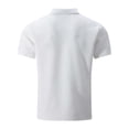 thumbnail image 3 of Men's Polo T Shirts Short Sleeve Quarter Button Up Tee Shirt Loose Fit White Mens Golf Shirts, 3 of 5