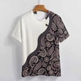 thumbnail image 4 of Paisley T-Shirt O Neck Oversize T-Shirts Short Sleeve Classic Tees Women Summer Graphic Tops, 4 of 5
