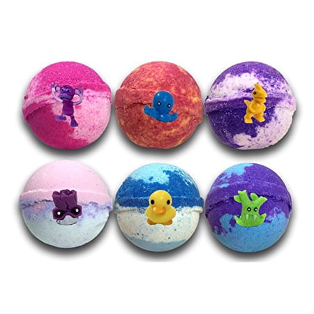 Lotion Fast Bath Bombs (kids 6 pack gift set with surprise toys ...