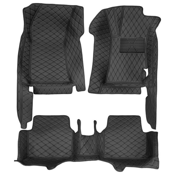 Tuqiang Floor Mats for Lexus GX460 J150 2010-2023 PU Leather Floor Liner Carpet Protection PU Leather Auto Liners All Weather Anti-Slip 3Pcs Black