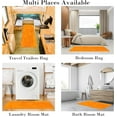 thumbnail image 6 of 2 Pieces Kitchen Rugs, Abstract Anti Fatigue Non Slip Foam Cushioned Orange Tangerine Graffiti Art Comfort Indoor Floor Mat Runner Rug Set for Laundry Office Sink Bathroom (17"x48"+17"x24"), 6 of 7