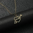thumbnail image 2 of Custom Name Love Heart Pendant Personalized Name Heart Necklace for Women Valentine's Day Gift, 2 of 5