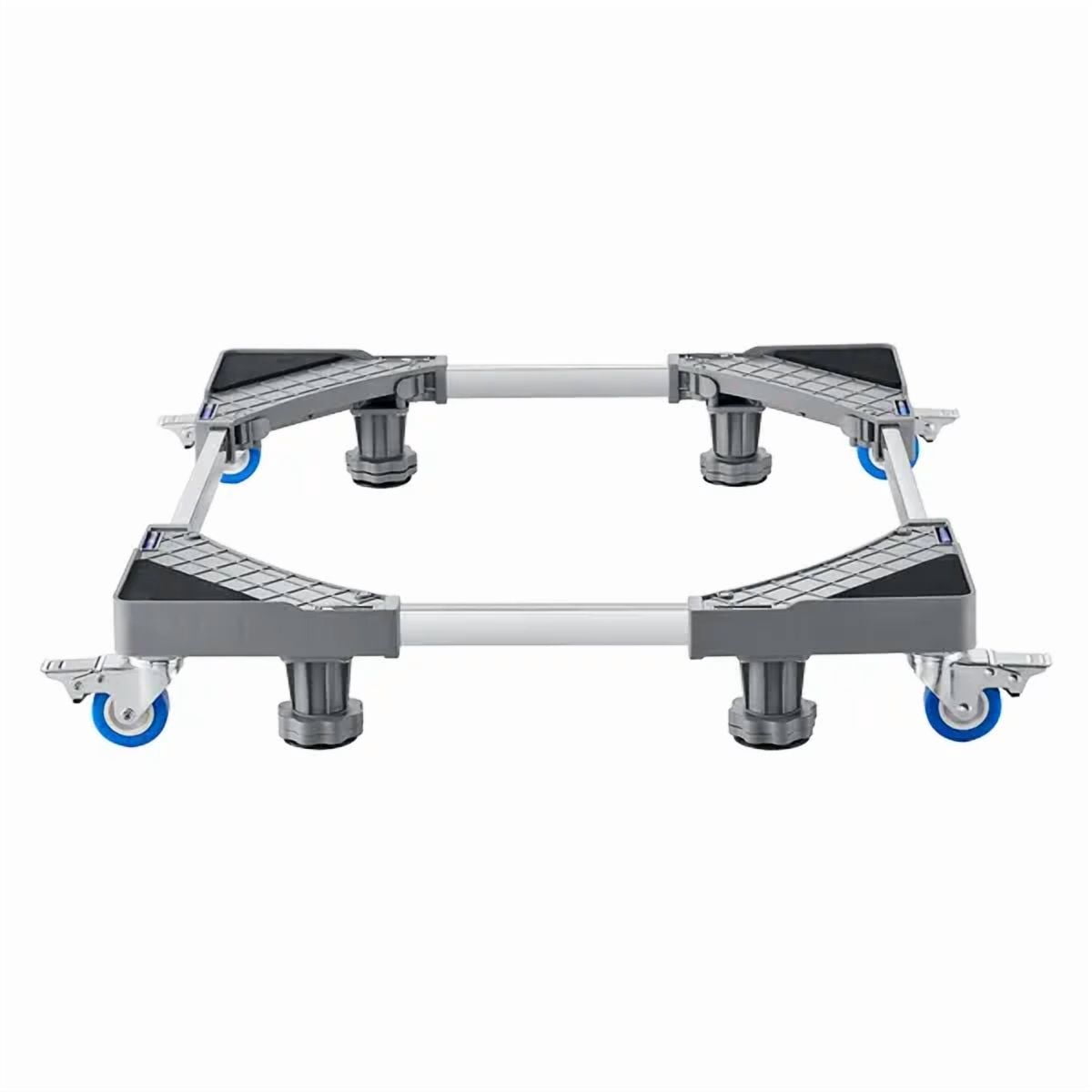 Unbranded Adjustable Appliance Stand with Wheels 4 Locking Swivel Casters for Mini Fridge Washer Dryer