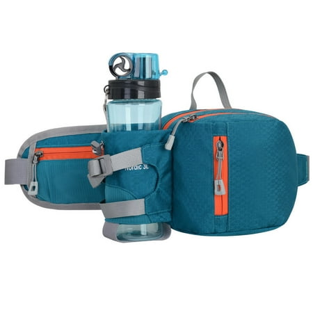 

Water Bottle Bag Waterproof Durable Nylon Big Capacity Zipper Breathable Waist Belt