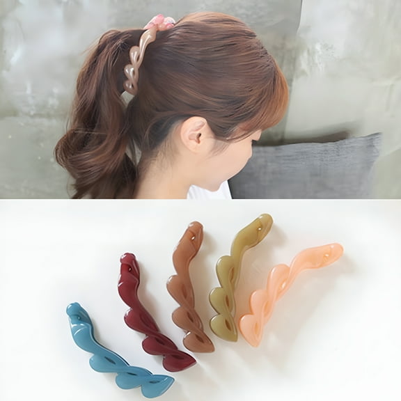 VANIDO Banana Hair Clips Vintage Small Flexible Banana Ponytail Holder Claws Grips Clamp Clip Claws Set for Women