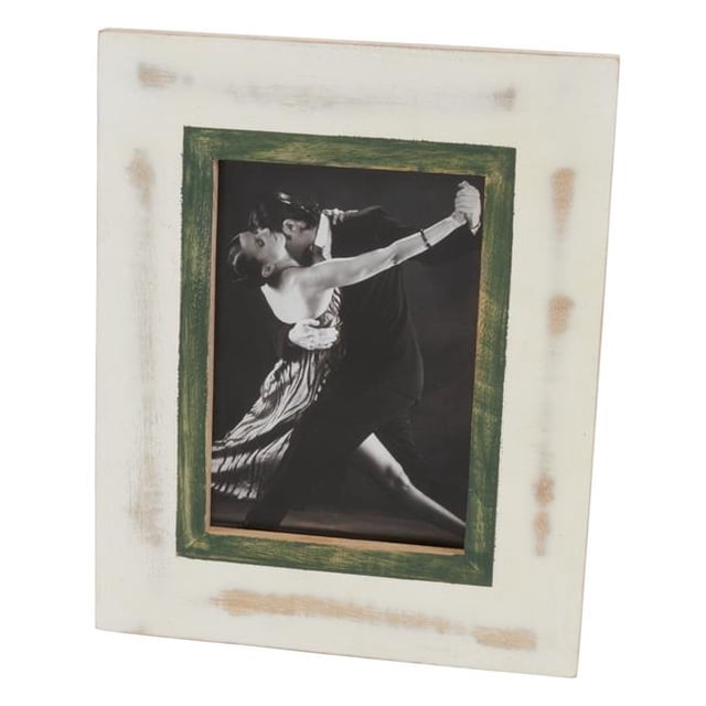 SARO PF312.M57 Wooden Tabletop Photo Frame with Distressed Marks Multi-color