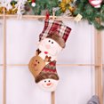 thumbnail image 3 of 3 uds decoraciones navideñas rejilla calcetín navideño colgante Santa Claus muñeco de nieve alce bolsa de regalo 42*26*22cm, 3 of 5