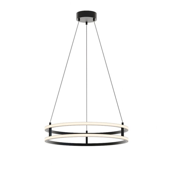 AFX Gemini 24'' LED Pendant Black - 24"