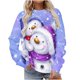 thumbnail image 2 of Pntutb Mujeres Manga Larga Camisas Casuales Impresión de Navidad Cuello Redondo Pullover Sudadera Túnica tops Pntutb Pntutb-686, 2 of 6