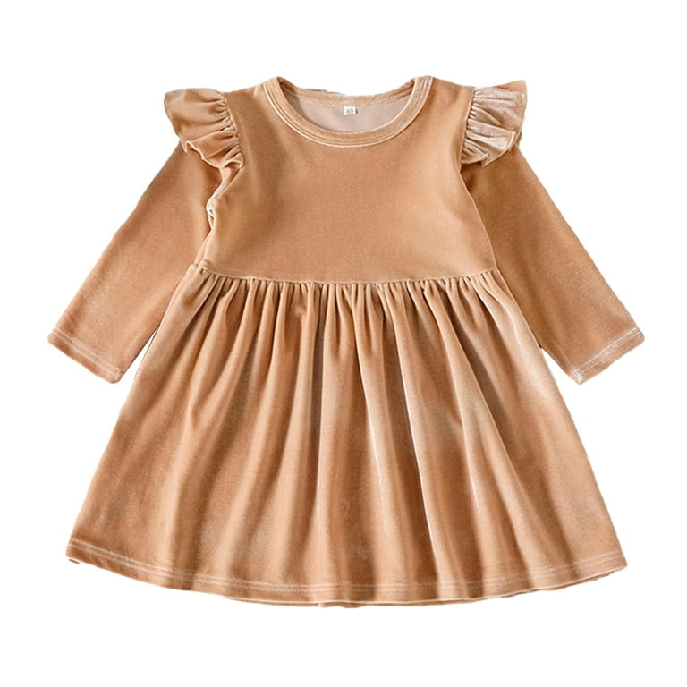 Esaierr Kids Baby Kids Baby Fall Winter Velvet Tutu Dress Toddler Girls  Christmas Birthday Party Velvet Dress Infant Long Sleeve Dresses Outfits  for 9M-5 Years Old - Walmart.com