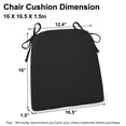 thumbnail image 6 of Shinnwa Chair Cushion for Kitchen Chairs Dining Chair Pad with Ties and Non Slip Back Removable Cover 16" x 16.5",Black, 6 of 7