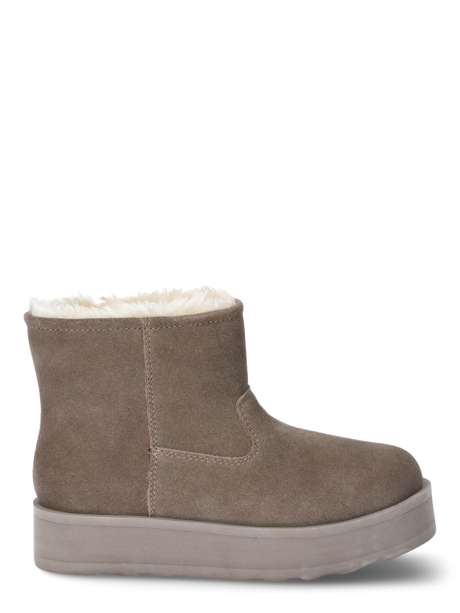 Time and Tru Women's Genuine Suede Platform Cozy Boots