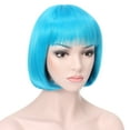 thumbnail image 1 of Onedor 10" Short Straight Hair Flapper Cosplay Costume Bob Wig (T4535 - Teal), 1 of 7