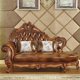thumbnail image 1 of Antique Dark European Leather Sofa First Layer Cowhide Villa Large Living Room Solid Wood Carved Sofas Modernos Para Sala My Lux Decor Round, 1 of 7
