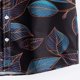 thumbnail image 2 of Camisas Para Hombre Casual Camisa de verano hawaiana de playa de con botón de puño corto de color con estampado de solapa suelta para hombre informal (Black, M), 2 of 7