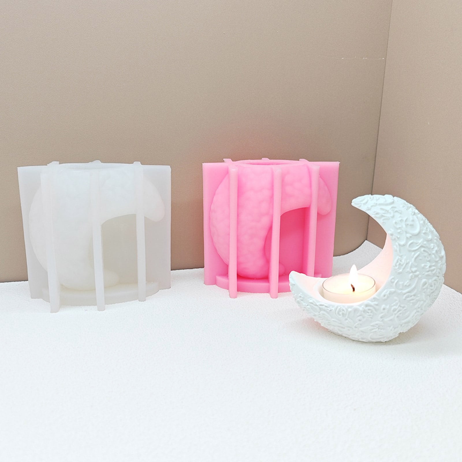 Shape Silicone Molds for Epoxy Resin Tealight Holder Gypsum Decoration Silicones Candlestick Molds for Stand