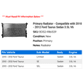 thumbnail image 2 of Primary Radiator - Compatible with 2010 - 2012 Ford Taurus Sedan 3.5L V6 2011, 2 of 2