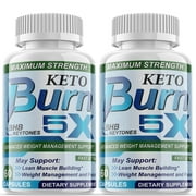 (2 Pack) Keto Burn 5X Pills -Advanced Weight Management Support -Appetite Control & Suppressants- 120 Pills