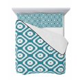 thumbnail image 7 of Quilts Twin Size Bedding Set, Teal Blue Geometric Lightweight Quilted Comforter, Modern Abstract Art Rhombus Soft Reversible Bedspread Coverlet with Pillow Covers for All Season, 68" x 86", 7 of 7