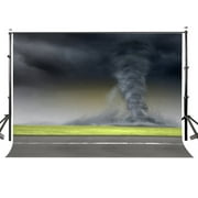 MOHome 7x5ft Dark Grey Sky Background Tornado Protect Environment Studio For Backdrops