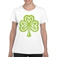 thumbnail image 2 of Heart-Shaped Shamrock St. Patricks Day Symbol of Luck Women's T-shirt, 2 of 3