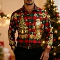 thumbnail image 4 of Lumeqa Christmas Shirts for Men Long Sleeve Button Down Dress Shirt Novelty Hawaiian Tops Ugly Xmas Holiday Party Clothes, 4 of 5