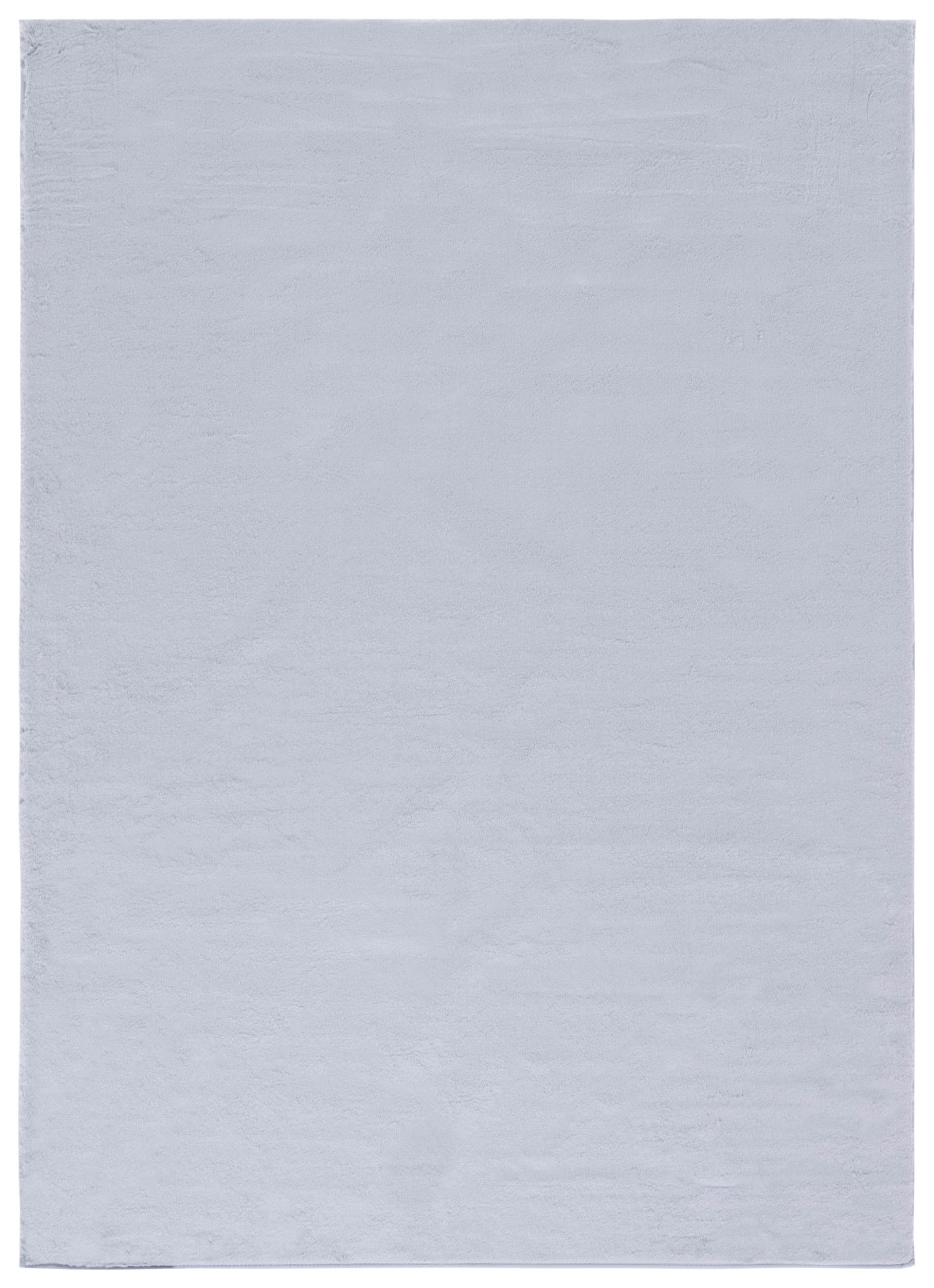 Safavieh Faux Rabbit Fur Davin Solid Machine Washable Slip Resistant Area Rug, Light Gray, 6' x 9'