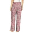 thumbnail image 3 of Uemuo Cute Love Pattern Women's Wide Leg Palazzo Lounge Pants with Pockets Light Weight Loose Comfy Casual Pajama Pants-Medium, 3 of 9
