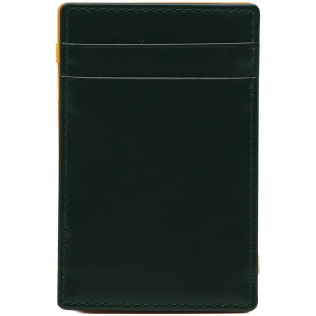 Ettinger Men's Card Leather Wallet - Green / Yellow