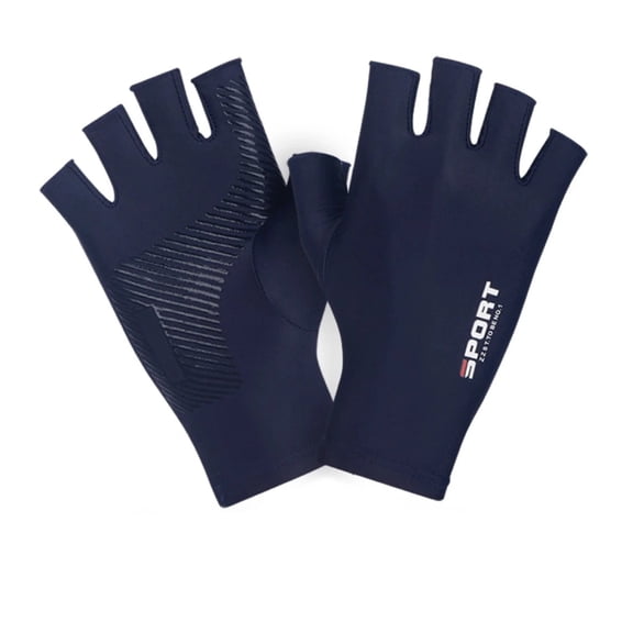 Unisex Fingerless UV Protection Gloves - Driving, Sailing, Kayak & Paddling Gloves - Sun Protection, Fishing - Men & Women Outdoor Activities(Blue)
