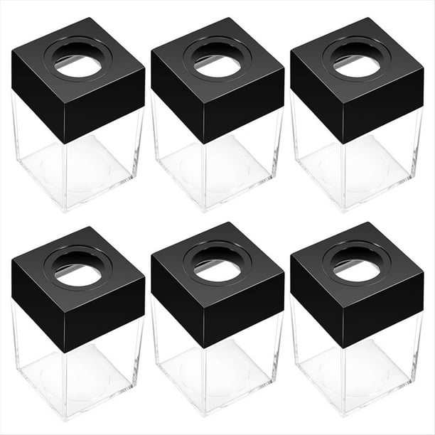 Paquete de 6 Soportes Magnéticos para Clips de Papel, Soportes Negros para Clips de Papel para Escritorio