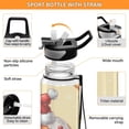 thumbnail image 4 of Christmas Cute Doughnut Transparent Sports Water Bottle with Straw BPA Free Tritan 32oz for Gym Camping, 4 of 7