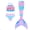 Deep pink and blue, variant on Girls Mermaid Tail Swimsuit For Swimming 3Pcs Kids Swimwear Sets Cute Ruffles Bikini Bathing Suit 4-10 Years