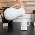 thumbnail image 2 of TrueCraftware- 64 oz/ 1.9 L Swirl Double Wall Insulated Beverage Server White Color- Thermal Coffee Carafe/Server Plastic Built-in Front ID Tag (3 included) NSF Certified Hot Beverage Dispenser, 2 of 7