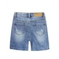 thumbnail image 2 of KIDSCOOL SPACE Little Girls Boys Jeans Shorts,Ripped Stretchy Simple Design Cute Summer Denim Pants,Blue,4-5 Years, 2 of 6