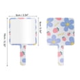 thumbnail image 2 of 1 Pc Espejo de Mano Floral Cuadrado para Mujeres para Viajes de Negocios Blanco Rosa Azul Espejo de Plástico de Aluminio, 2 of 3