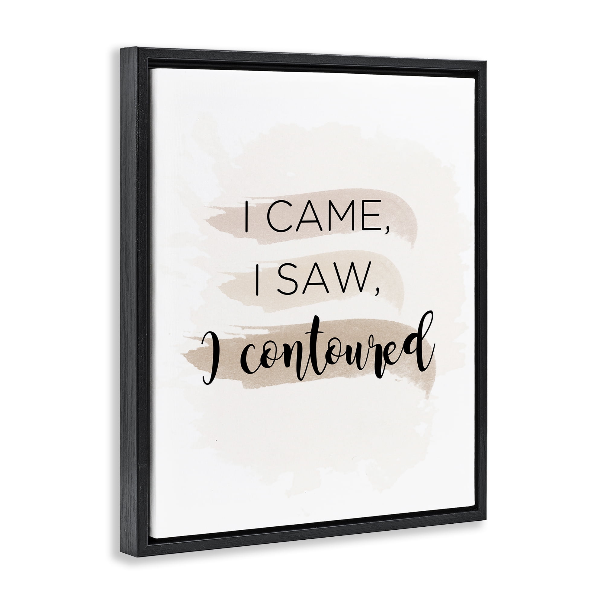 Stupell Industries Came Saw Contoured Beauty & Fashion Painting Black Floater Framed Art Print Wall Art, 17 x 21