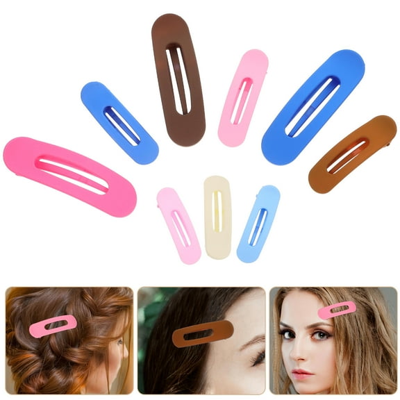WEAVILUX Alligator Hair Clips Pink Non Slip 9Pcs 2.4X1.0X0.6In