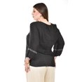 thumbnail image 3 of Blusa Boho con bordado etnico Roman Fashion /Tallas Extras, 223 (Negro) negro 38, 3 of 6