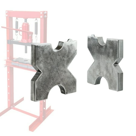 

OneChoi Arbor Press Plate 20 Ton Shop Metal Press Plates Made From AR400F Material with Yield Strength of Over 140 000 PSI H Frame Hydraulic Shop Press Plate 4 Notch 1 X 7 X 7 (1 Pair)