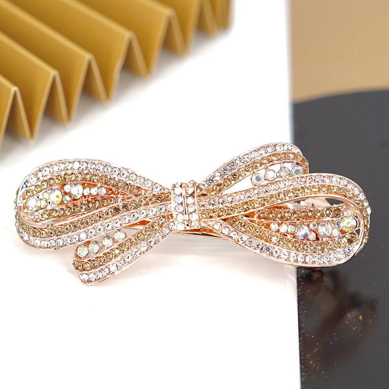 VTG Gautier Paris Crystal Rhinestone Hair Clip Womens Barrette Made in France Jean Paul Gautier Paris Butterfly With Crystals Hair  main image 4