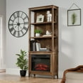 thumbnail image 4 of Sauder Select Library Fireplace, Vintage Oak, 426165, 4 of 6