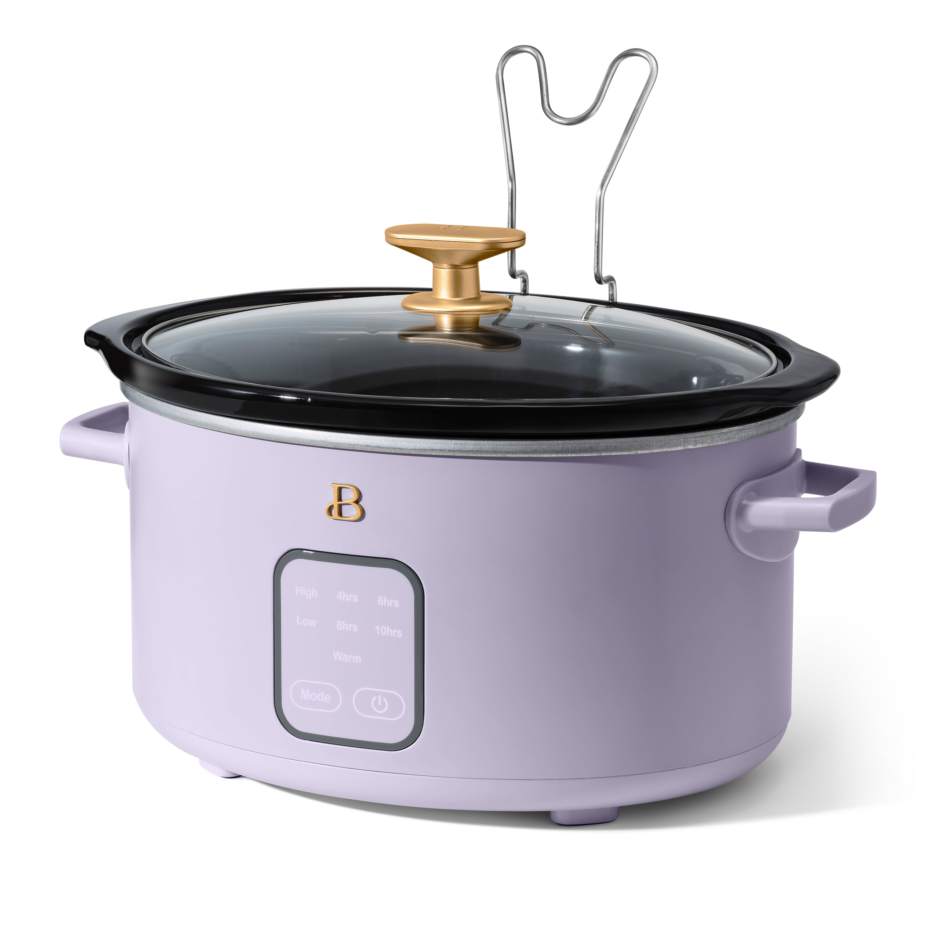 Beautiful 4Qt Slow Cooker with Touch-Activated Display, Lavender by Drew Barrymore