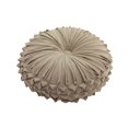 thumbnail image 1 of Coussin Rond en Velours Taupe - Ensemble de 2, 1 of 4