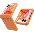 thumbnail image 1 of KOMI for Motorola razr+ 2024 case with Hinge Protection,Built-in External Screen Protector,for Moto Razr Plus 2024/razr 50ultra (External Screen 4″) Slim Shock Absorbing Case (Orange, Razr+ （2024)), 1 of 5