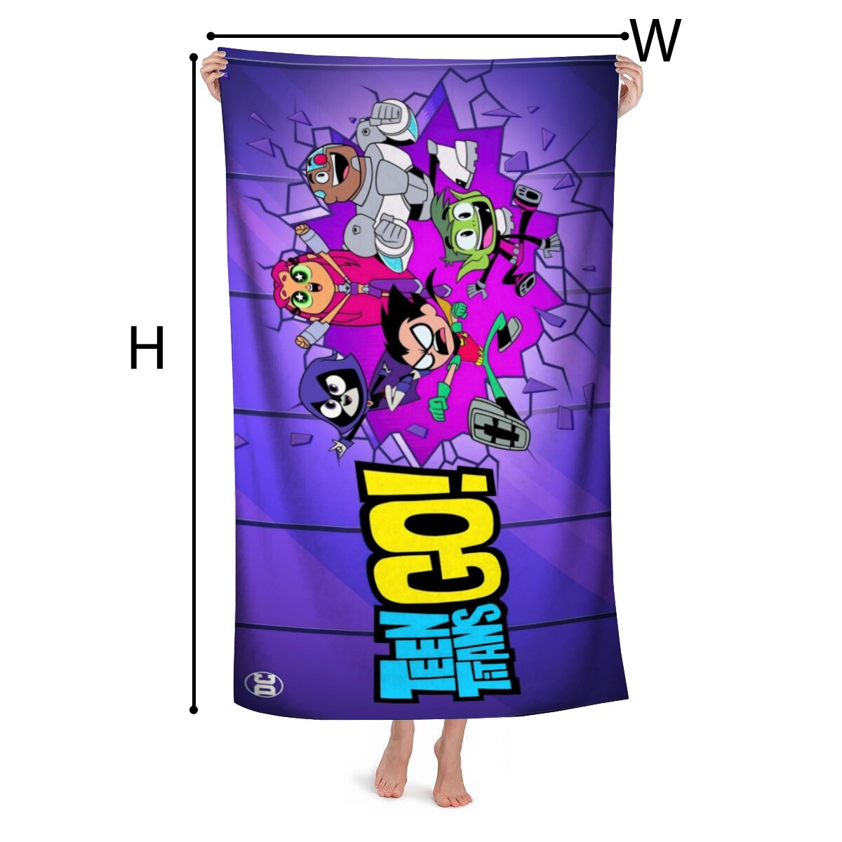teen titans go Gifts Beach Towel for Women Girl Birthday Inspired Fan Bath Outdoor Music Lover